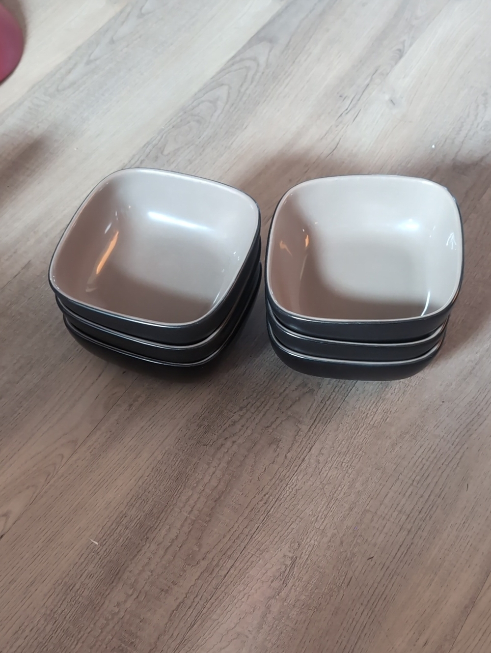 Vintage Corelle Hearthstone Square Stoneware Bowls - Set of 6